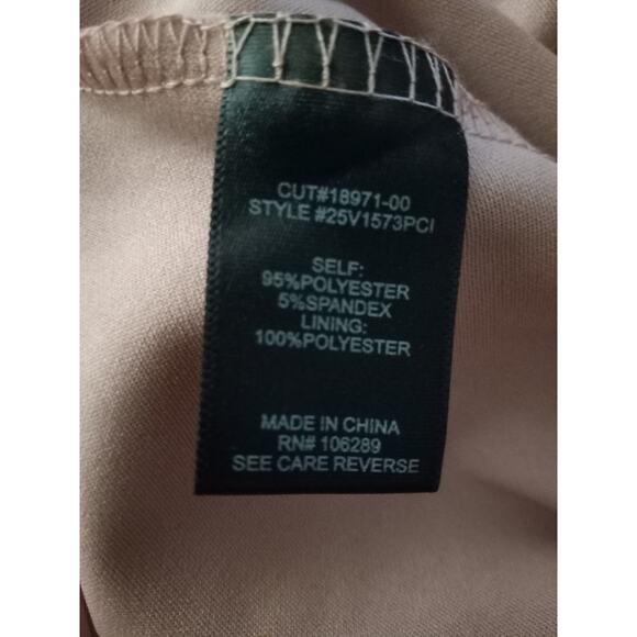 NWT Trixxi Francesca's Pink Shirred Fit & Flare Dress Sz XL Faux Wrap Shirred - Picture 9 of 10